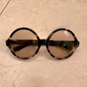 VINTAGE ITALIAN JACKIE O BIG ROUND SUNGLASSES